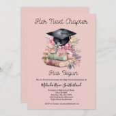 Invitation Her Next Chapter Graduation Announcement (Devant / Derrière)