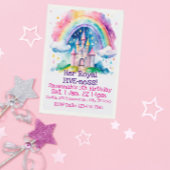 Invitation Her Royal Five-ness Rainbow Castle 5th Birthday