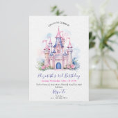 Invitation Her Royal Highness Princess Birthday Party Invite (Debout devant)