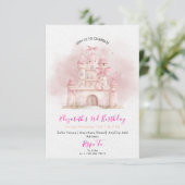 Invitation Her Royal Highness Princess Birthday Party Invite (Debout devant)