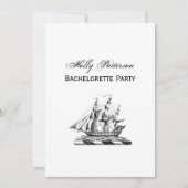 Invitation Héraldique Vintage Nautique Clipper Ship Crest (Devant)