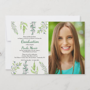 Invitation Herbaliste Photo Graduation
