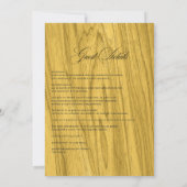 Invitation Herbarium rustique tournesols Mariage de Bohême (Dos)