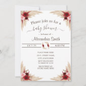 Invitation Herbe Boho Pampas | BABY SHOWER (Devant)