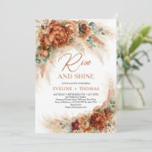 Invitation Herbe des pampas en terre cuite eucalyptus lever e (Debout devant)