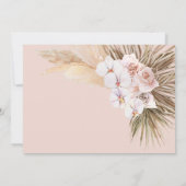 Invitation herbe des Pampas moderne botanique bohème mariage  (Dos)