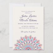 Invitation Herbe des Pampas Sèche Plume Douce Mandala Mariage (Devant)