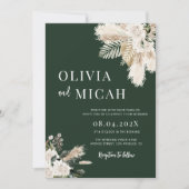 Invitation herbe pampa verte (Devant)