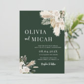 Invitation herbe pampa verte (Debout devant)