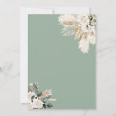 Invitation herbe pampa verte (Dos)