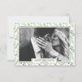 Invitation Herbes botaniques de printemps vert Enregistrer la (Devant)