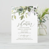 Invitation Herbes mariages et verdure naturelle Aquarelle (Debout devant)