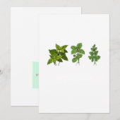 Invitation Herbes, thème herbes (Devant / Derrière)