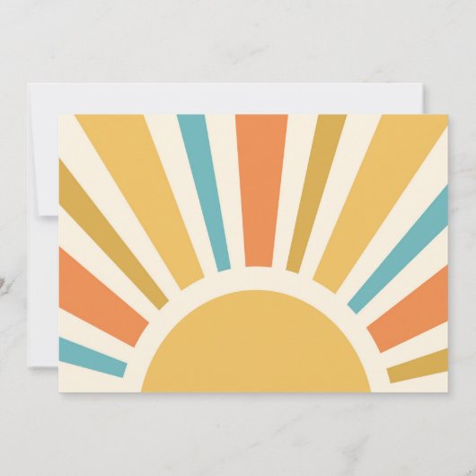 Invitation Here Comes The Fun Retro Boho Hippie Boy Birthday (Dos)