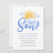 Invitation Here Comes The Son Boy's Baby Shower (Devant)