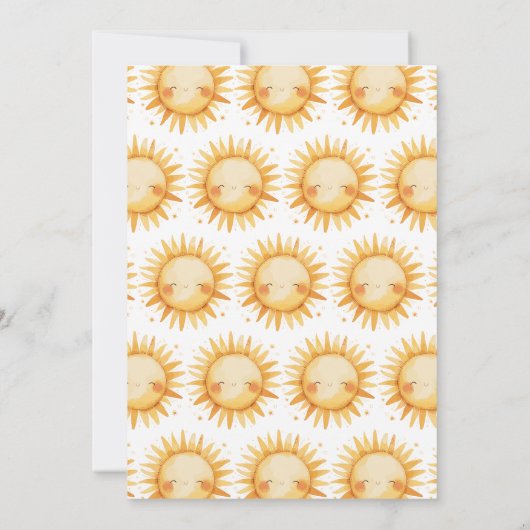 Invitation Here Comes The Son Cute Sunshine Boy Baby Shower (Dos)