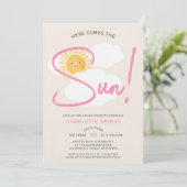 Invitation Here Comes The Sun Girl's Baby Shower (Debout devant)