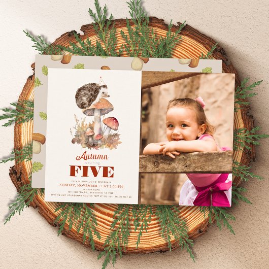 Invitation Hérisson automne/automne Hérisson Hérisson Anniver