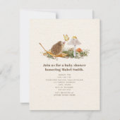 Invitation Hérisson Baby shower des bois de champignon de pap (Devant)