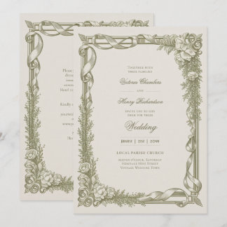 Invitation Heritage | Edwardian Ribbon Garland Wedding