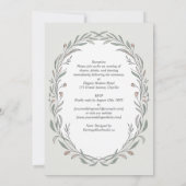 Invitation Heritage Hand Drawn Botanical Elegant Wedding (Dos)