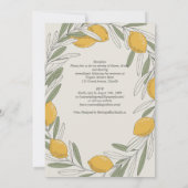 Invitation Heritage Lemon Olive Wreath Mediterranean Wedding (Dos)