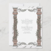Invitation Héritage | Mariage néoclassique gréco-romain (Dos)
