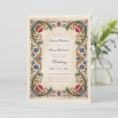 Invitation Héritage | Médiéval Renaissance Bijou Mariage (Debout devant)