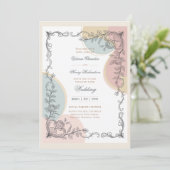 Invitation Heritage | Mid-Century Pastel Botanical Wedding (Debout devant)