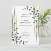 Invitation Heritage Modern Botanical Greenery Wedding (Debout devant)