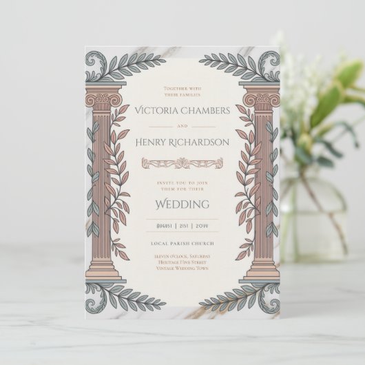 Invitation Heritage | Neoclassical Greco-Roman Wedding (Debout devant)
