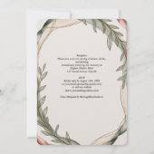 Invitation Heritage Olive Wreath Botanical Wedding (Dos)