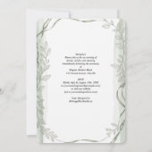 Invitation Heritage Sage Green Botanical Vine Wedding (Dos)