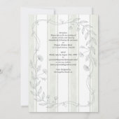 Invitation Heritage Sage Stripe Botanical Elegant Wedding (Dos)