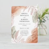 Invitation Heritage Terracotta and Sage Botanical Wedding (Debout devant)