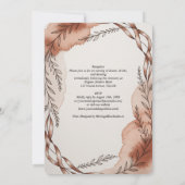 Invitation Heritage Terracotta Ribbon Botanical Wedding (Dos)