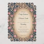 Invitation Heritage | Victorian Rococo Rose Elegance (Devant / Derrière)