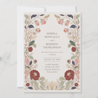 Invitation Heritage William Morris Inspired Wedding