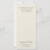 Invitation Héron Blanc Dans Mariage D'Hiver De Neige (Dos)