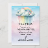 Invitation HERS & HERS Lesbian Wedding Shower (Devant)