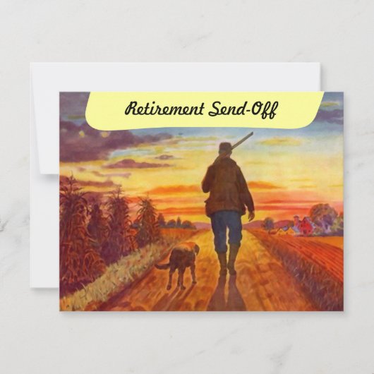 Invitation Heure avec l'invitation de la fête de retraite Bes (Devant)