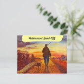 Invitation Heure avec l'invitation de la fête de retraite Bes (Debout devant)