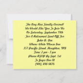 Invitation Heure avec l'invitation de la fête de retraite Bes (Dos)