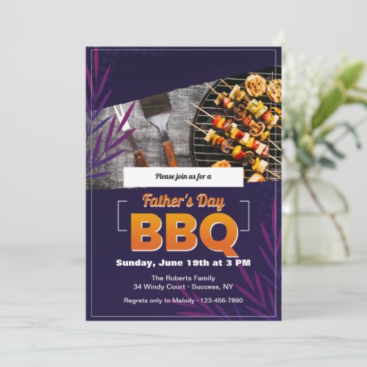 Invitation Heure BBQ (Debout devant)