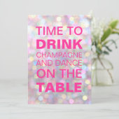 Invitation Heure de boire l'invitation d'anniversaire de (Debout devant)