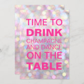 Invitation Heure de boire l'invitation d'anniversaire de (Devant / Derrière)