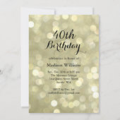 Invitation Heure de boire l'invitation d'anniversaire d'or de (Dos)