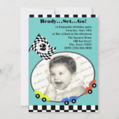 Invitation Heure de course Anniversaire (Devant)