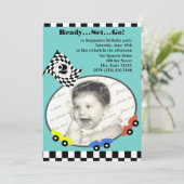 Invitation Heure de course Anniversaire (Debout devant)