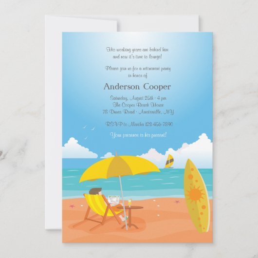 Invitation Heure de détendre l'invitation de partie de (Devant)